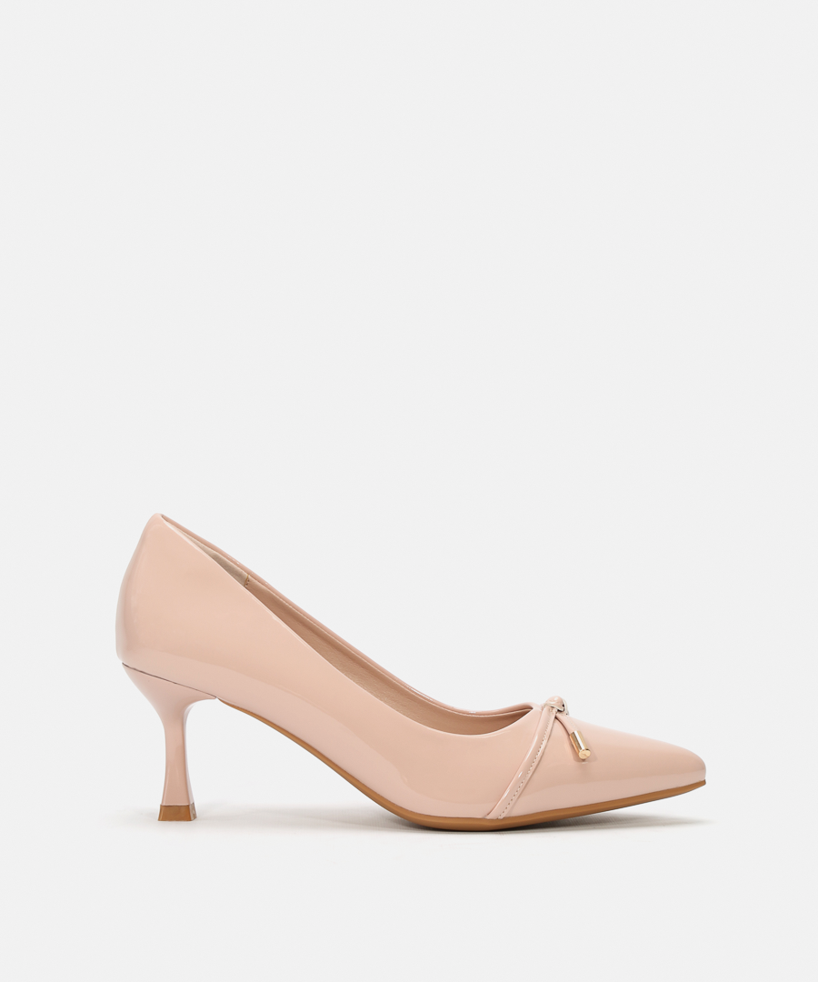 Zapatos tacón adorno lazo image number null